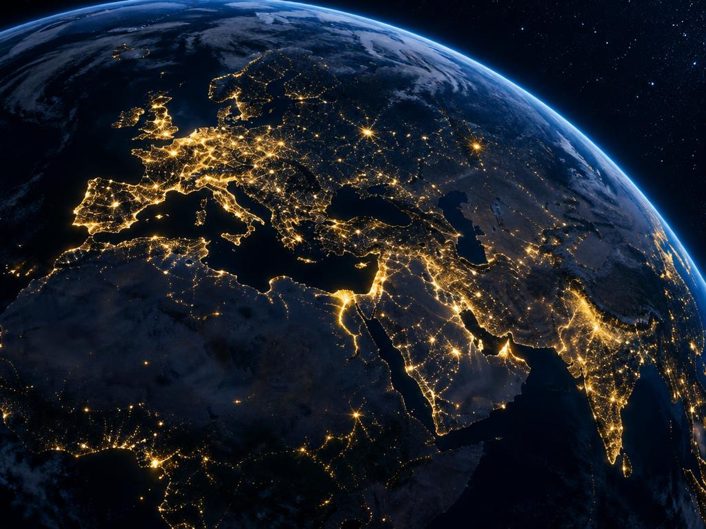 Earth at night